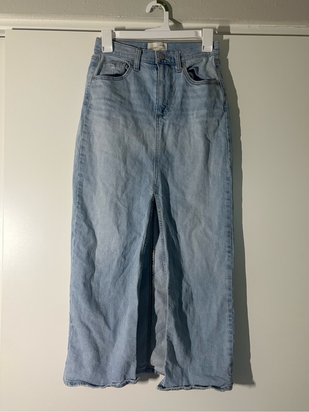 Universal Thread Denim Jean Midi Skirt w/Front Slit